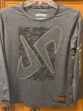 Dude Perfect Boys Long-Sleeve Gray Graphic Shirt
